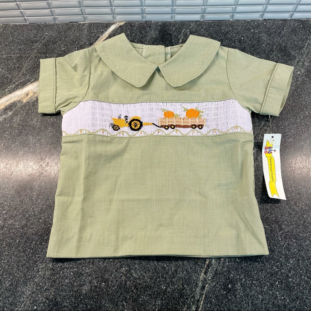 Castles and Crowns Smocked Short Sleeve Top